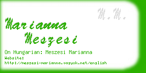 marianna meszesi business card